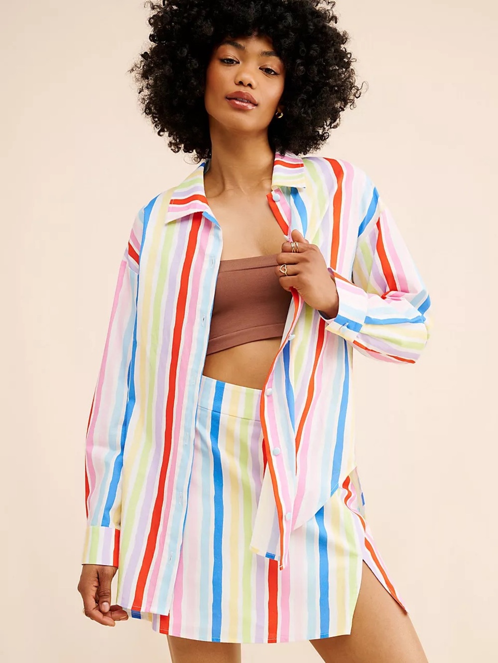 Olivia Rubin Arin Striped Button Down